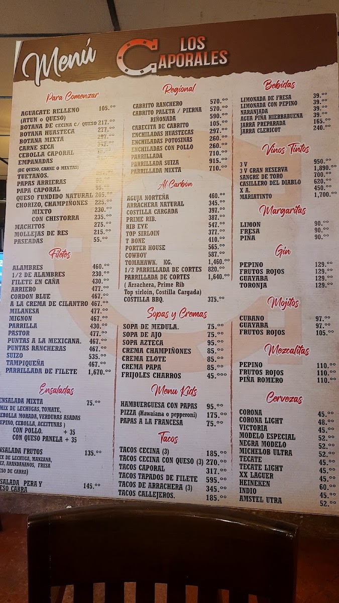 Restaurant Los Caporales Menu - Image 2